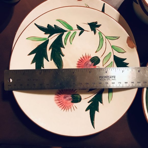 Vintage Stangl Thistle Dinnerware- pink green white floral (19 pieces avail.) - Picture 12 of 14